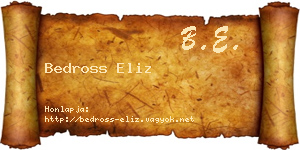 Bedross Eliz névjegykártya